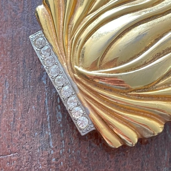 Accessocraft NYC Vintage 80s Golden Belt Buckle 6 x 3" - Picture 4 of 8